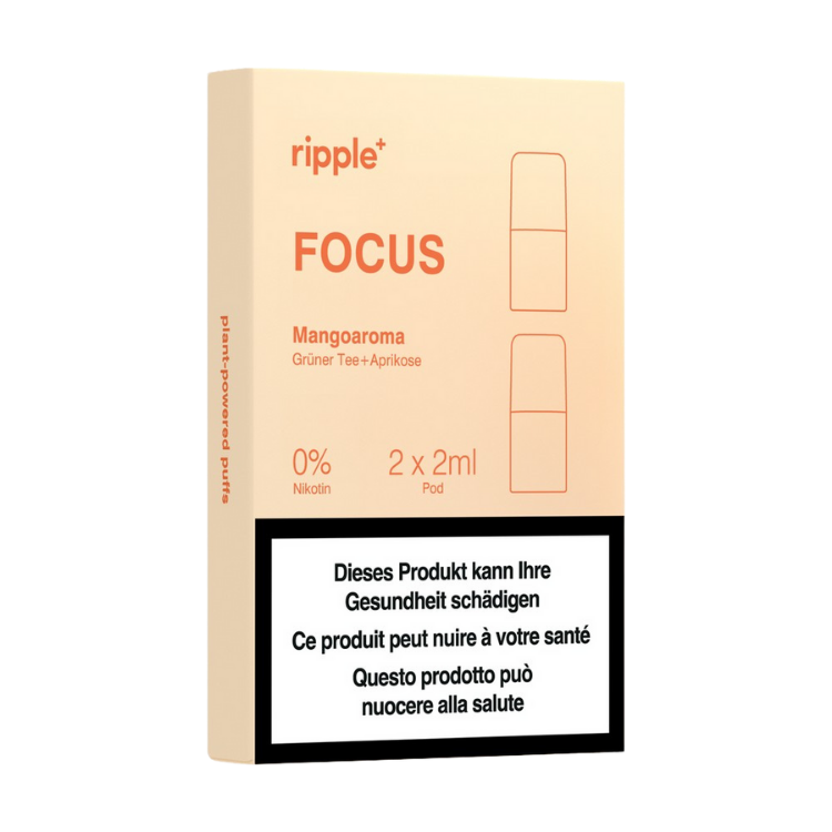 Ripple+ - FOCUS Pod – Mango, Grüner Tee & Aprikose (0 mg)