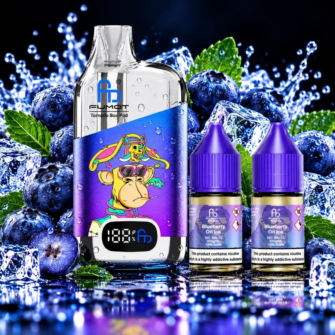 FUMOT Tornado Box Pod 50K – Blueberry Ice