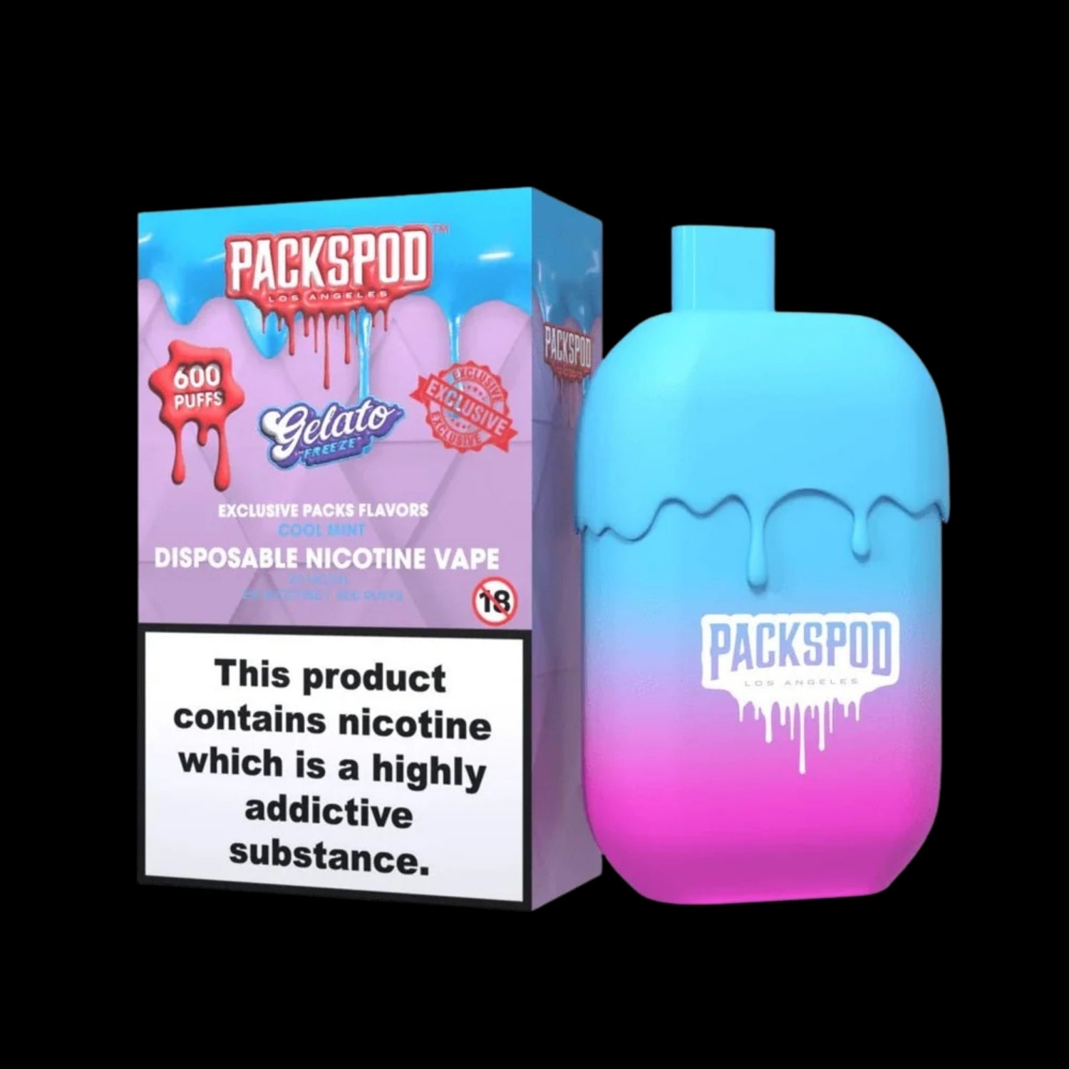 PackSpod 600 Vape – Gelato Freeze