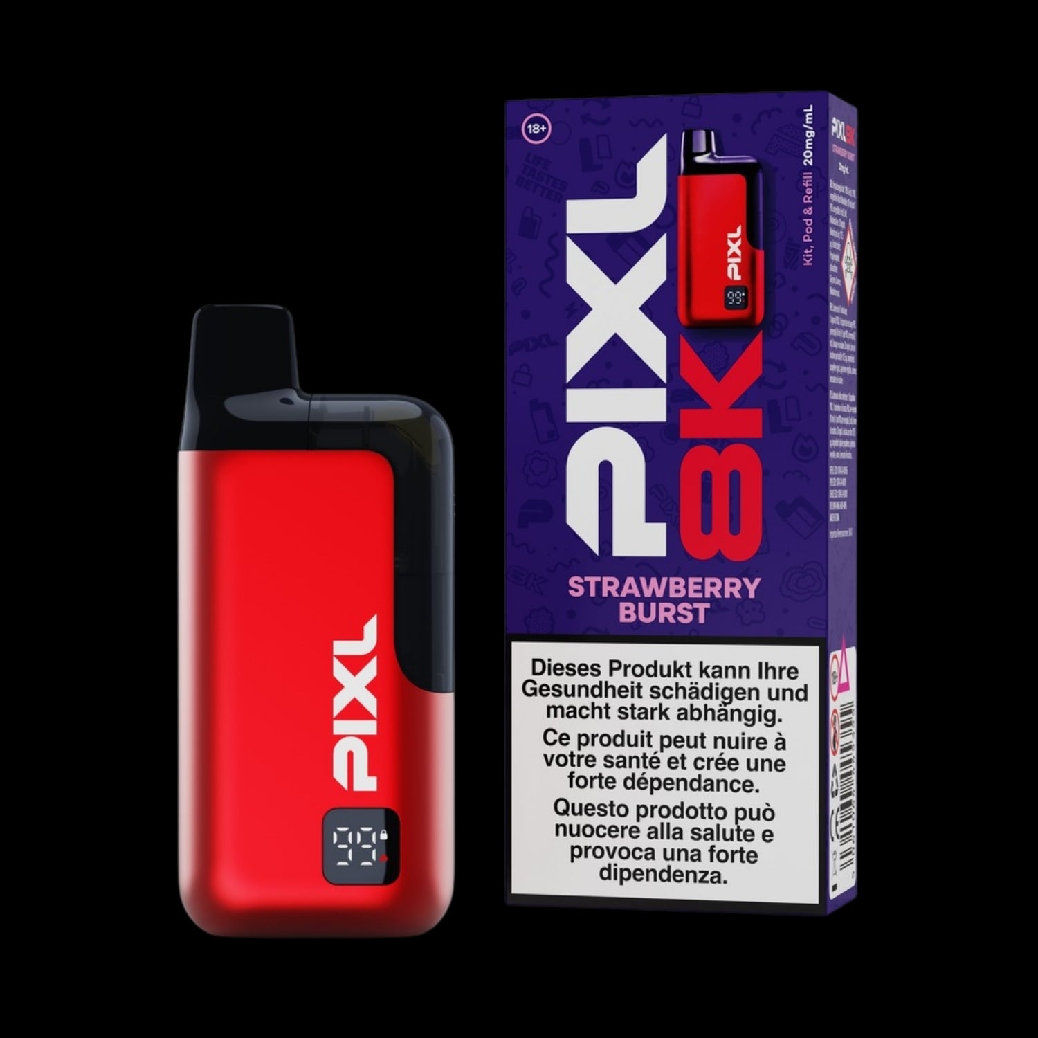 PIXL 8000 Vape Kit – Strawberry Burst