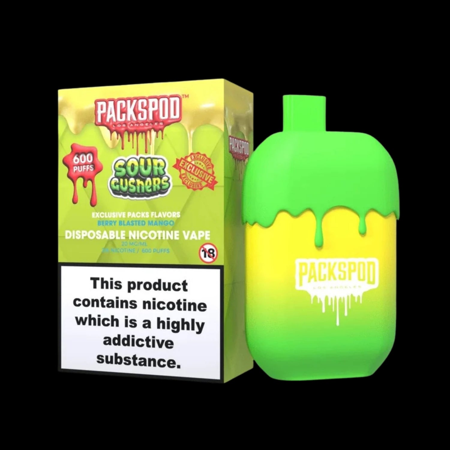 PackSpod 600 Vape – Sour Gushers
