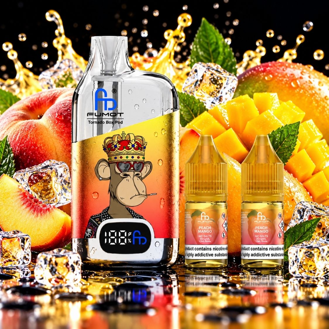 FUMOT Tornado Box Pod 50K – Peach Mango