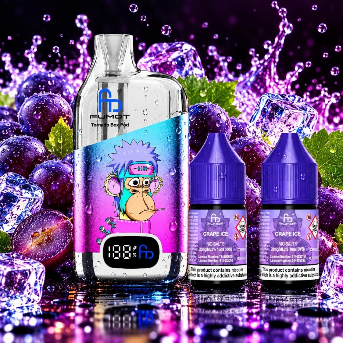 FUMOT Tornado Box Pod 50K – Grape Ice