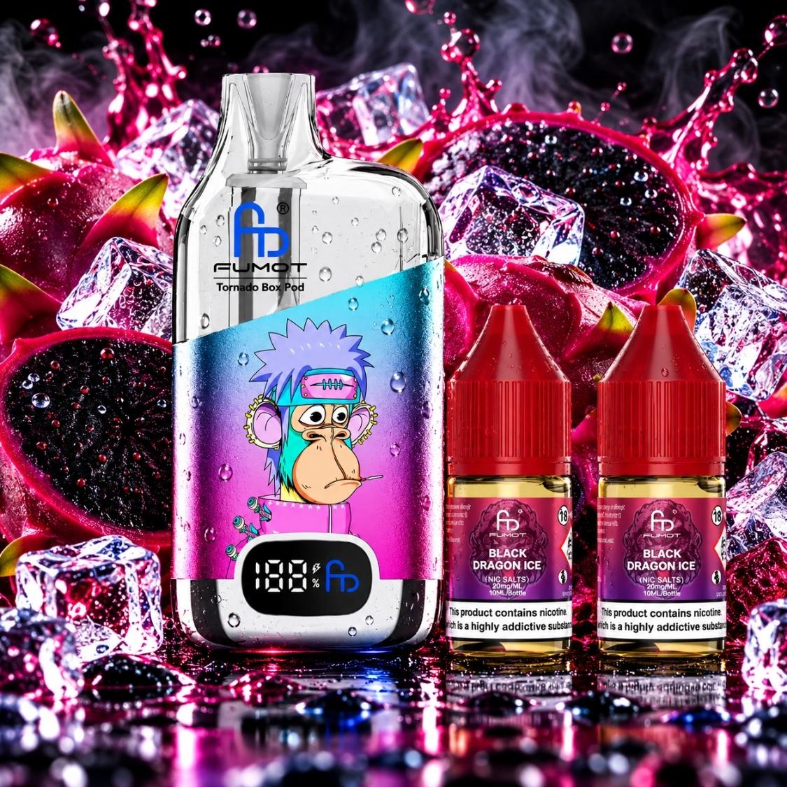 FUMOT Tornado Box Pod 50K – Black Dragon Ice