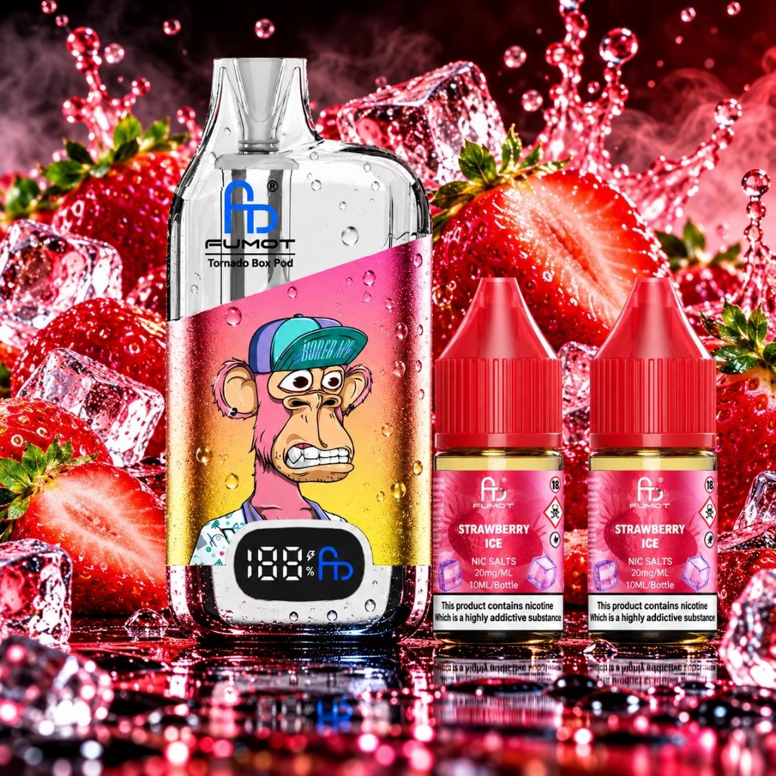 FUMOT Tornado Box Pod 50K – Strawberry Ice