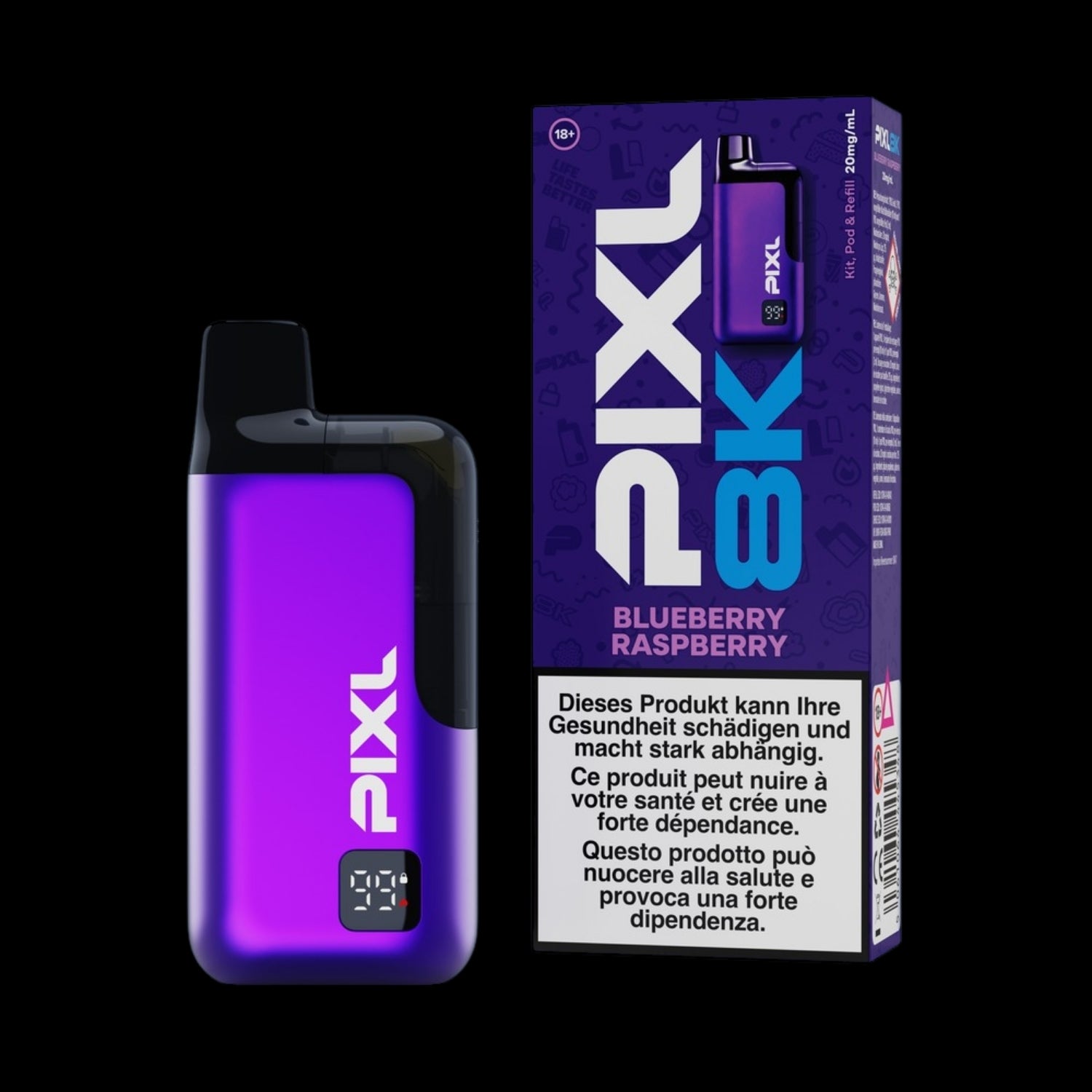 PIXL 8000 Vape Kit – Blueberry Raspberry