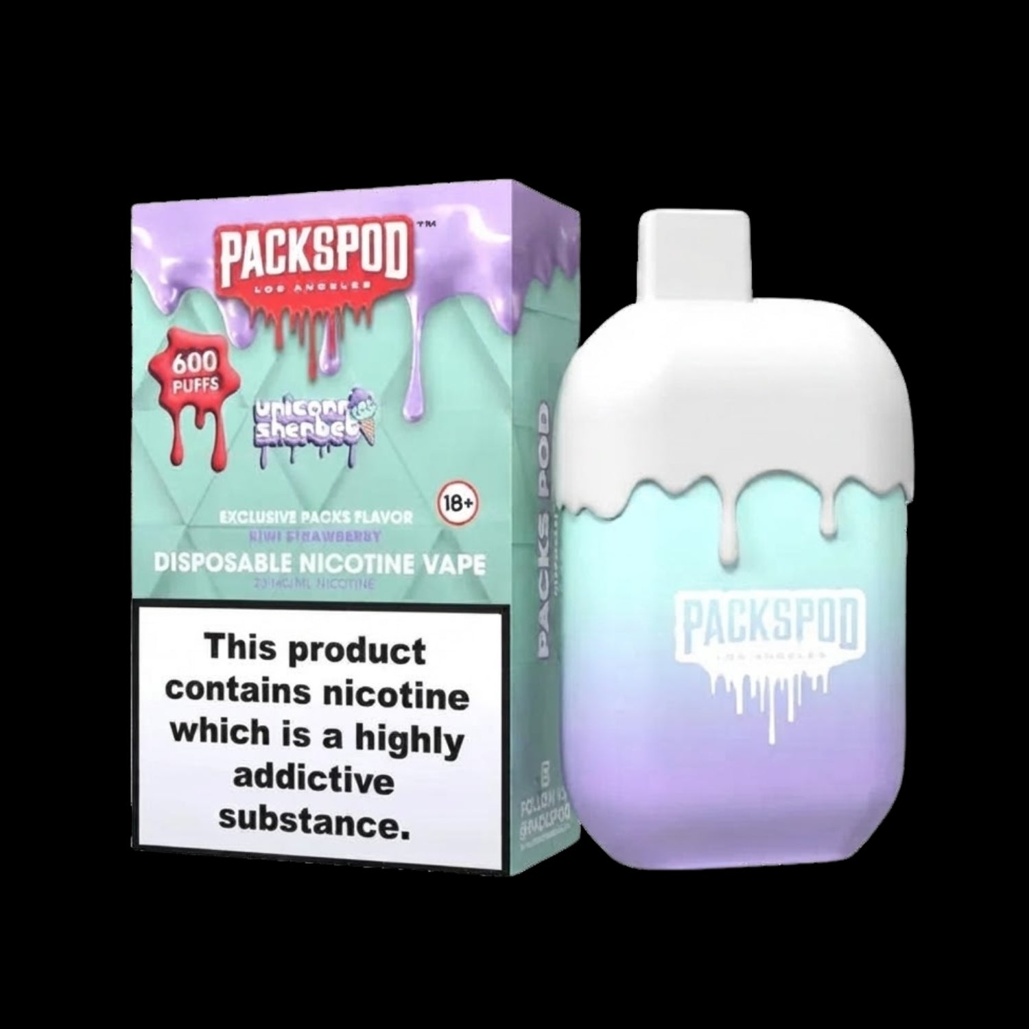 PackSpod 600 Vape – Unicorn Sherbet